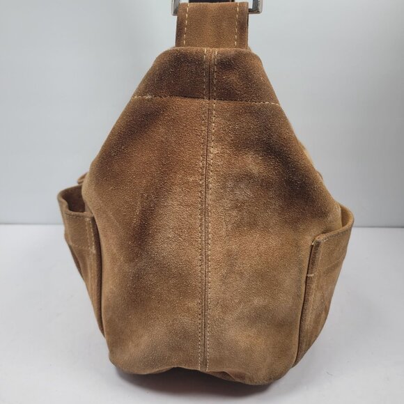 Tylie Malibu Women's Tan Suede Leather Hobo Shoulder Bag - Picture 3 of 11